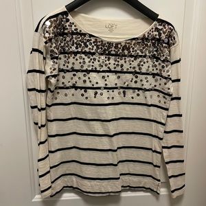 Ann Taylor loft, sequins and stripes in XXSP